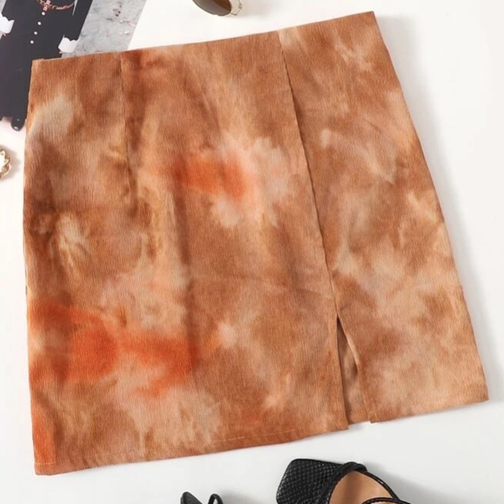 Tie dye split skirt